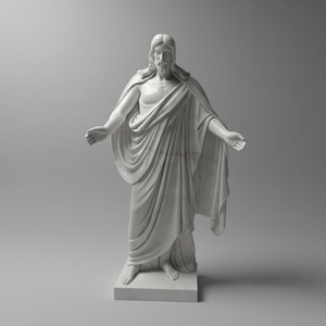 Estatua de Mármol Hecha a Mano de la Divina Misericordia de Jesús, Tamaño Real, con 1 Año de Garantía, para Interiores, Jardín, <span class=keywords><strong>Iglesia</strong></span> y Villa - Product Image 2