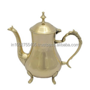 Handcrafted Brass Turkish Arabic Coffee & <b>Tea</b> Pot <b>Set</b> - Product Image 3