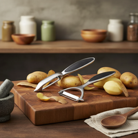 Éplucheur multifonctionnel OEM ODM en acier inoxydable durable pour légumes et fruits, avec design ergonomique facile à nettoyer pour la cuisine