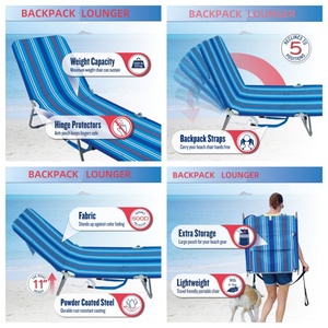 Tumbona Plegable Portátil Personalizada para <span class=keywords><strong>Playa</strong></span> con Bolsa <span class=keywords><strong>de</strong></span> Almacenamiento para Uso en Exteriores, <span class=keywords><strong>Playa</strong></span>, Jardín y Camping - Product Image 4