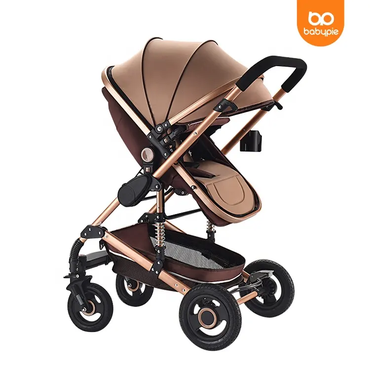 Travel System Buggy Car Seat High Quality Carriage 4 Wheel Lightweight Folding Portable 3 in 1 Luxury Pram Baby Stroller