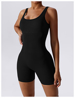 Combinaison de Yoga sans couture pour femme, combinaison de sport une pièce, Short, haute, élastique, moulante