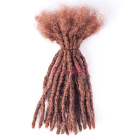 Ekstensi Dreadlock Rajut 100% Buatan Tangan Grosir 0.6cm Ekstensi Inter Loc Rambut Asli untuk Kepang Dreadlock Wanita Kulit Hitam