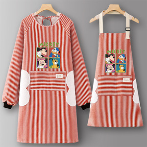 Tablier de <span class=keywords><strong>cuisine</strong></span> personnalisé pour femme, à manches longues, en coton, avec motif dessin animé/<span class=keywords><strong>anime</strong></span>, résistant à l'eau et aux produits chimiques - Product Image 1