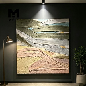 Décoration murale moderne minimaliste abstraite, <span class=keywords><strong>tissu</strong></span> texturé 3D, tricoté, peint à la main, <span class=keywords><strong>peinture</strong></span> murale décorative pour salon - Product Image 2