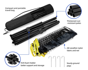 Filet de tennis de badminton en nylon portable avec logo personnalisé - Product Image 5