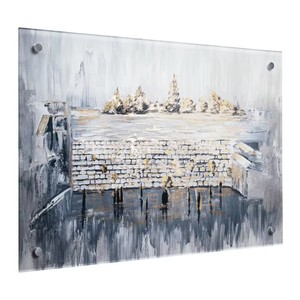 Arte acrílico personalizado decoración de la pared del hogar cuadrado elegante y hermoso Lucite Kosel <span class=keywords><strong>Plaza</strong></span> de gris y pintura dorada - Product Image 5
