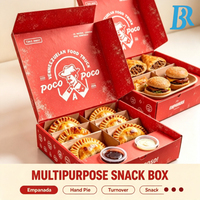 Boîtes à empanadas personnalisées avec logo, boîtes pour empanadas avec porte-sauce, emballage pour empanadas à 6 compartiments, emballage pour dumplings, boîte à sushis et tacos