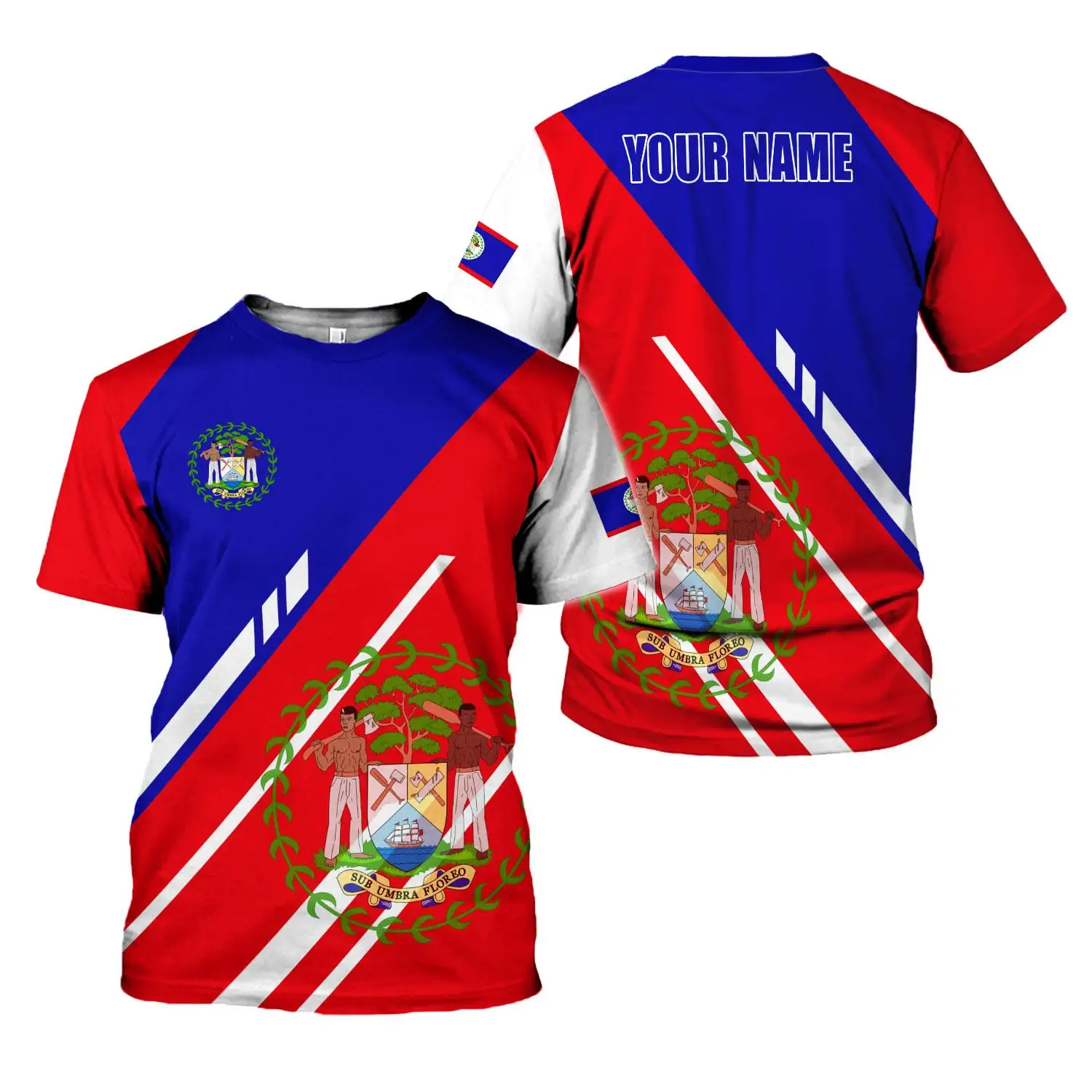 Personalized T Shirt Coat of Arms of Belize Flag Men T-Shirts Belizean Country Culture T-Shirt Drop Shipping Man Top Tees XS-6XL