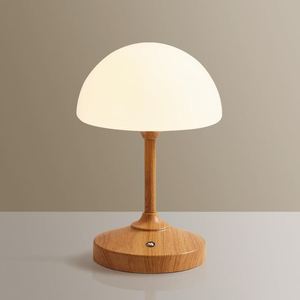 Lampe de table en bois moderne avec abat-jour en acrylique, LED blanc chaud 3500K, IP44, lumière pour salon - Product Image 3
