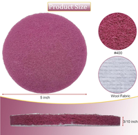 Disque abrasif non tissé de 5 pouces avec fixation auto-agrippante pour le conditionnement des surfaces, support Velcro pour outils de nettoyage et de polissage