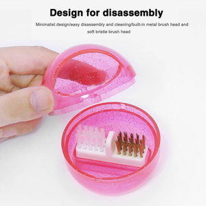 Sunshine Nail Drill Bits Limpieza <span class=keywords><strong>Precio</strong></span> al por mayor Nail Metal Brush y Soft Brush Nail Polish Cleaner Tools - Product Image 6