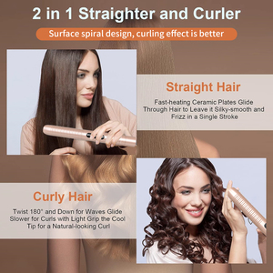 2 in 1 Plastic Portable Flat Iron <strong>Hair</strong> <strong>Straightener</strong> with Stainless Steel Teeth <strong>Mini</strong> Design - Product Image 5