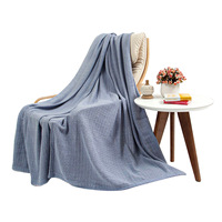 Couverture en fil de coton pur, plaid de sieste en coton, couverture de canapé pour climatisation de bureau, couette serviette multicolore personnalisable