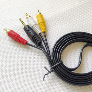 Cable adaptador de audio y video de 3.5mm a 3 RCA para conexión de decodificador. - Product Image 2