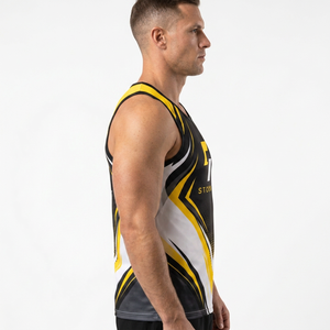 Débardeur sans manches pour homme Storm Fit, imprimé par transfert thermique, 100% polyester, séchage rapide, col rond, vêtements de sport pour la salle de sport - Product Image 4