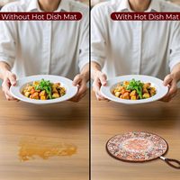 5 pièces de dessous-de-plat en céramique résistantes à la chaleur et écologiques, supports de casseroles, décor de cuisine, coussinets chauffants décoratifs pour comptoir/table