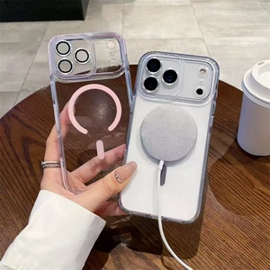 เคสโทรศัพท์ใสแบบแม่เหล็ก ปี 2025 สำหรับ iPhone 17 13 Pro Max 14 15 16 Plus พร้อมฟิล์มกระจกเลนส์กันกระแทก ป้องกันการตกกระแทก - Product Image 4