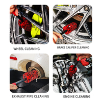 GS brosse de nettoyage de jante de roue outil de détail kit d'outils de lavage de voiture accessoires de nettoyage de voiture ensemble de brosses de détail