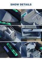 Bateau de course personnalisé avec plancher en aluminium, petit bateau en PVC, console centrale, jet ski Zodiac avec logo personnalisé