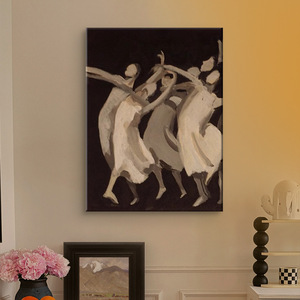 Peinture murale sur toile faite à la main de Style médiéval rétro français pour fond de canapé Hall d'entrée haut de gamme Niche Art Original - Product Image 2