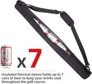 New 7 Pack Golf Beer Beverage Drink <b>Can</b> <b>Cooler</b> Bag Insulated 7 <b>Can</b> Beer <b>Cooler</b> Sleeve Golf Insulated Sling <b>Cooler</b> Tube - Product Image 2