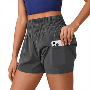 Shorts de Verano para Mujer, Cintura Alta Elástica, Secado Rápido, Spandex/Poliéster, Logotipo Personalizado, Estilo Moto y Biker - Product Image 1