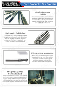 2 Sáo cuối nhà máy xuống cắt xoắn ốc CNC cắt góc bán kính 2 sáo nhà máy 2 Sáo cuối nhà máy cacbua cho nhôm - Product Image 5