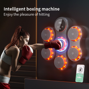 لآلة الملاكمة الموسيقية المثبته على الحائط بالبلوتوث ، جهاز تدريب ذكي للأطفال والكبار مع قفازات نوع الدمية - Product Image 2
