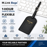 Étiquette de bagage personnalisée, étiquette de sac de voyage personnalisée, étiquette d'identification de valise en PVC ou en cuir PU avec logo