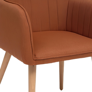 Fauteuil <span class=keywords><strong>Atmosphera</strong></span>-Visoca Amber en tissu texturé avec structure en métal L 60 X D 57 cm - Design contemporain pour salle à manger et salon - Product Image 5