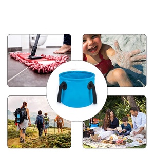 Tùy chỉnh 500D bạt PVC có thể gập lại Cắm Trại Di động chân tắm thùng du lịch ráp xô 11l-30l - Product Image 5