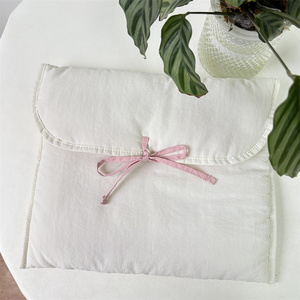 CH Eco-friendly Cute Cotton Dust Envelope Underwear <b>Bag</b> Notebook Computer Carry Case with Ribbon <b>Tablet</b> Storage - Product Image 2