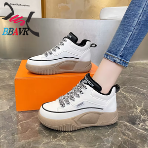 Calzado Deportivo Casual para Mujer, Color Blanco, con Suela Gruesa, a la Moda y Cálido - Product Image 3