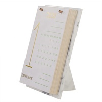 HUISEN — table de bureau or, présentoir calendrier, livraison directe de l'usine