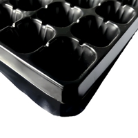 Plateaux de semis pour la propagation des plantes, grands plateaux de pépinière à 50 alvéoles, réutilisables, taille personnalisée, noirs, en PS respirant