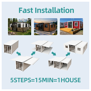 Maison conteneur pliable, cabine mobile préfabriquée, panneau <span class=keywords><strong>sandwich</strong></span>, installation rapide, bâtiment d'hébergement temporaire - Product Image 4