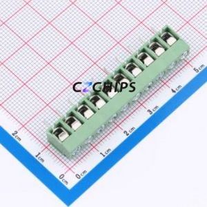 C50126V-10P0G56 <b>Screw</b> Terminal <b>Block</b> Through hole Component (THT),P=5mm Connector 1x10P 5mm 10P 1 - Product Image 1