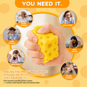 Prêts à être expédiés, jouets anti-stress Squishies en forme de fromage mignons et très demandés pour enfants et adultes, Squishy Bun Cube, jouets Squishy - Product Image 4
