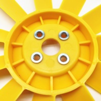 JOKA Austin Rover Mini Pièces Radiateur Système De Refroidissement Ventilateur En Plastique 12G2129 Haute Qualité Classique 11 Pales Jaune Morris Mini 5SET