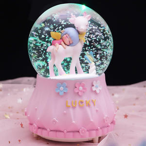 Caja Musical con Globo de Nieve de Bailarina y Cisne, Adorno Giratorio con Luces de Ensueño, Regalo de Cumpleaños Estilo Princesa - Product Image 6