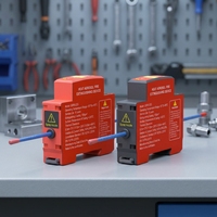 Autocollants thermiques anti-incendie rouges à fixation sur rail pour l'extinction des incendies de classe A dans les armoires de distribution UPS