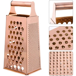 <span class=keywords><strong>Grattugia</strong></span> Manuale Multifunzione in Acciaio a 4 Lati Oro Rosa con Logo Personalizzato per <span class=keywords><strong>Frutta</strong></span> e Verdura - Product Image 5
