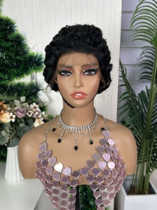วิกผมลอน HD Brazilian Virgin ขนาด 13*4 พร้อมเชือกผูกแบบใสสำหรับตัดแต่ง - Product Image 5