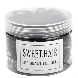 Jelly Color 500 pièces bandes de <span class=keywords><strong>cheveux</strong></span> élastiques jetables chouchous en tissu doux pour enfants et bébés une boîte épaissir les élastiques - Product Image 2