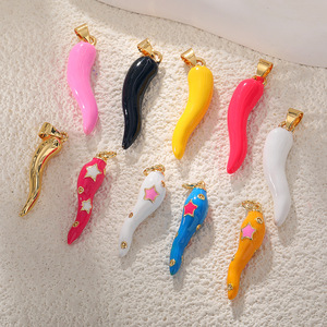 Manna Candy color cobre chapado en oro <span class=keywords><strong>pimienta</strong></span> Chile COLLAR COLGANTE encantos goteo aceite latón adornos mujer <span class=keywords><strong>chica</strong></span> joyería regalo - Product Image 2
