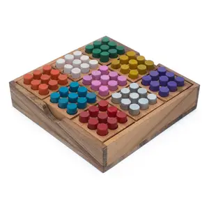 Sudoku thủ công trí tuệ logic não trêu ghẹo Câu Đố toán học Đồ chơi bằng gỗ màu khối lập phương Sudoku phù hợp với trò chơi hội đồng quản trị trẻ em