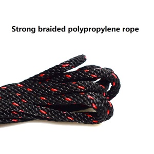 Mini <span class=keywords><strong>poulie</strong></span> à cliquet pour attache de cargaison <span class=keywords><strong>avec</strong></span> <span class=keywords><strong>mousqueton</strong></span>, en polypropylène tressé, 1/8 pouce, 6 pieds, pour les voyages en autonomie - Product Image 6