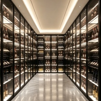 Armoire à vin en verre haut de gamme pour club, villa, salle d'exposition