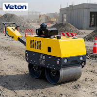 Compacteur à rouleaux d'asphalte compact Honda 9HP pour voies étroites, terrains de sport et projets de rénovation de surfaces